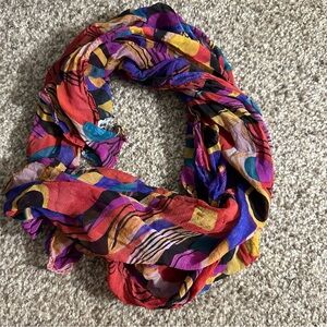 Chico’s Colorful Silk Abstract Women's Scarf 🍀